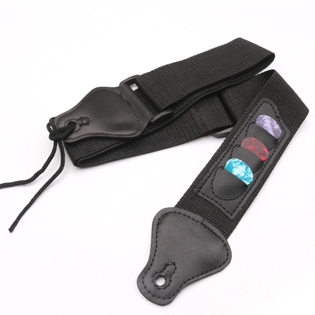 Simple Acoustic Electric Guitar Strap with 3 Guitar Picks Holders PU Leather Ends Acoustic Guitar Bass Strap Belt Accessories
Simple Acoustic Electric Guitar Strap with 3 Guitar Picks Holders PU Leather Ends Acoustic Guitar Bass Strap Belt Accessories