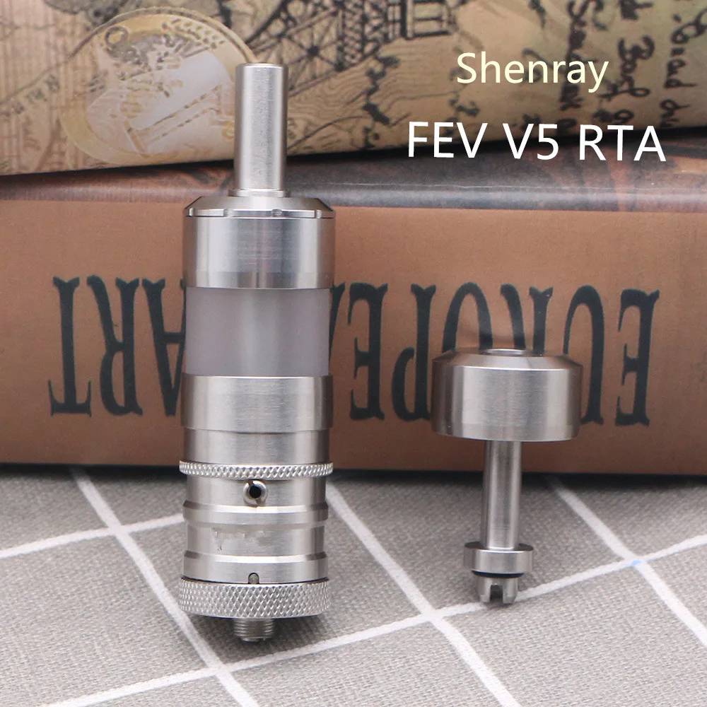 

Shenray FEV V5 RTA Atomizer Electronic Cigarette 6ml 23mm Mech Rebuildable Tank for 510 Box Mod Battery from FEV V4.5 Vapor Vape