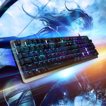 104 Keys RGB Blue Switches Mechanical Gaming Keyboard LED Backlight USB Wired for Gamers механическая клаватура teclado mecanico
104 Keys RGB Blue Switches Mechanical Gaming Keyboard LED Backlight USB Wired for Gamers механическая клаватура teclado mecanico