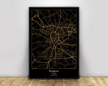 Krakow Poland Black&Gold City Light Maps Custom World City Map Posters Canvas Prints Nordic Style Wall Art Home Decor
Krakow Poland Black&Gold City Light Maps Custom World City Map Posters Canvas Prints Nordic Style Wall Art Home Decor
