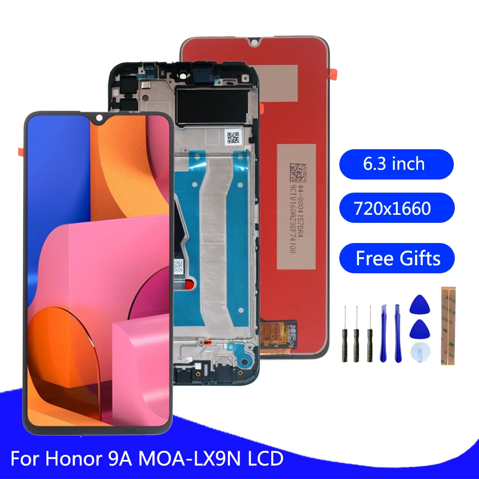 6.3"For Huawei Honor 9A LCD Display Touch Screen Digitizer Assembly Original Parts For Honor 9A MOA-LX9N ScreenLCD Enjoy 10e LCD
6.3"For Huawei Honor 9A LCD Display Touch Screen Digitizer Assembly Original Parts For Honor 9A MOA-LX9N ScreenLCD Enjoy 10e LCD