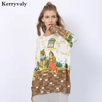 Cute Bear Digital Print Large Size Knitted Sweater Women Pullover Blusas Mujer De Moda 2020 Winter Oversized Loose Sweater D6347 
Cute Bear Digital Print Large Size Knitted Sweater Women Pullover Blusas Mujer De Moda 2020 Winter Oversized Loose Sweater D6347