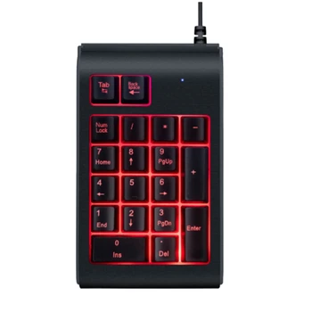 Wired Keyboard, 3 Color LED Backlit 19 Key USB Mechanical Numeric Keyboard, for PC Laptop
Wired Keyboard, 3 Color LED Backlit 19 Key USB Mechanical Numeric Keyboard, for PC Laptop