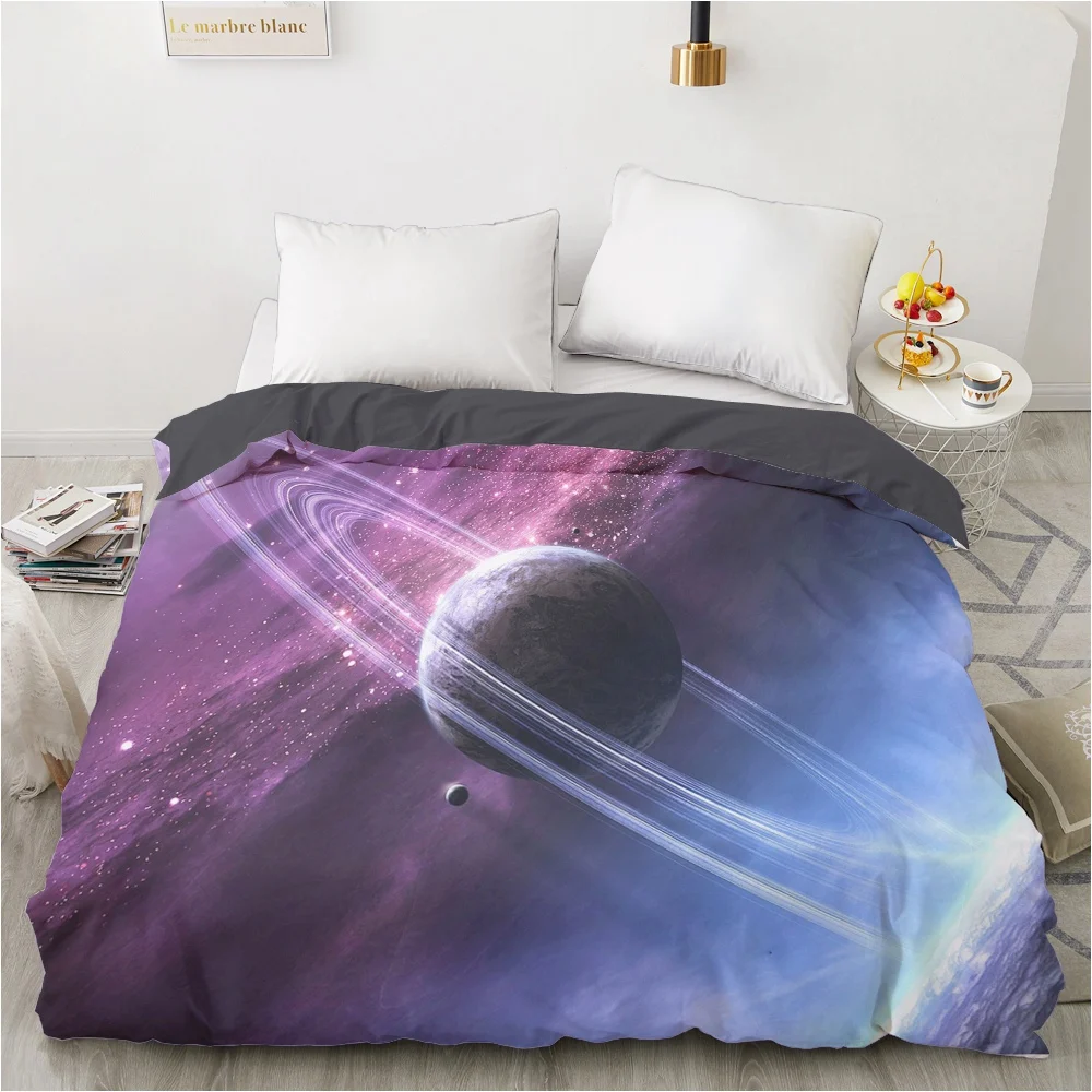 

1PCS Duvet Cover,3D HD Printing Quilt Cover 240x220/200x200/140x200/180x210,Beautiful Planet Bedding King/Queen/Double Drop Ship