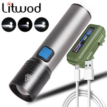 Zoomable 8000LM XM-L T6 Power Bank LED Flashlight Torch 3 Modes Switch Zoom Lens Built in Rechargeable Battery Camping Light Zoomable 8000LM XM-L T6 Power Bank LED Flashlight Torch 3 Modes Switch Zoom Lens Built in Rechargeable Battery Camping Light