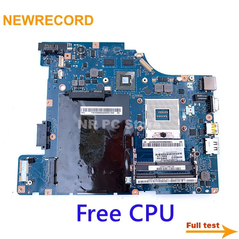 NEWRECORD NIW1 LA-5751P для Lenovo ideapad G460 материнская плата ноутбука 310M graphics HM55 DDR3 Бесплатная