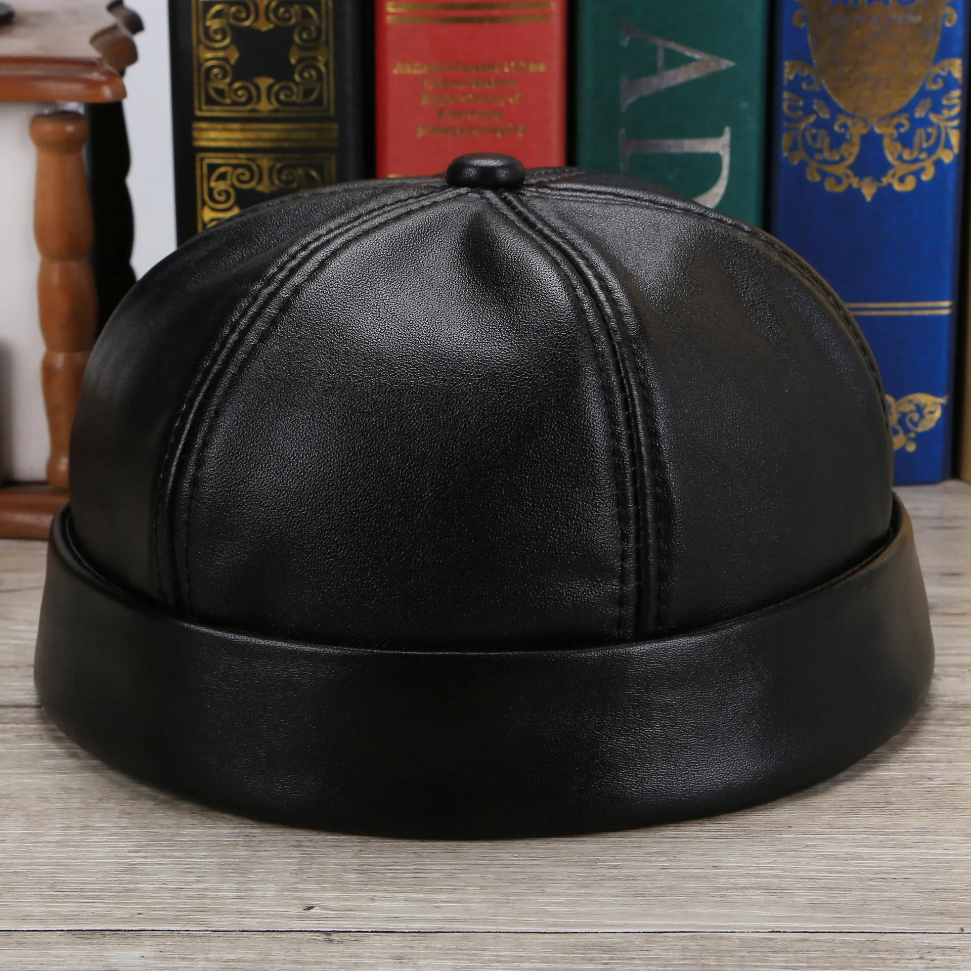 X161 Adult Sheep Leather Hats Male Natural Skin Bucket Hat Adjustable Size Trucker Caps
X161 Adult Sheep Leather Hats Male Natural Skin Bucket Hat Adjustable Size Trucker Caps