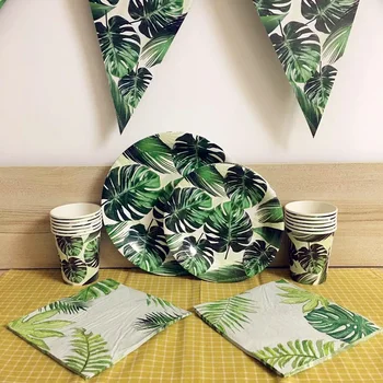 35pcs/set Green Hawaiian Leaf Disposable Tableware Set Birthday Party Summer Tropical Wedding Decor Napkin Plate Cup Banner
35pcs/set Green Hawaiian Leaf Disposable Tableware Set Birthday Party Summer Tropical Wedding Decor Napkin Plate Cup Banner