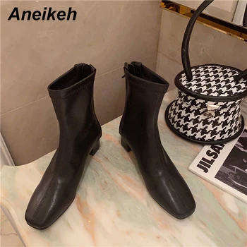 Aneikeh Concise Spring Women Shoes ANKLE Chelsea Boots PU Riding, Equestrian Square heel ZIP Square Toe Solid Size 35-39 Fashion
Aneikeh Concise Spring Women Shoes ANKLE Chelsea Boots PU Riding, Equestrian Square heel ZIP Square Toe Solid Size 35-39 Fashion