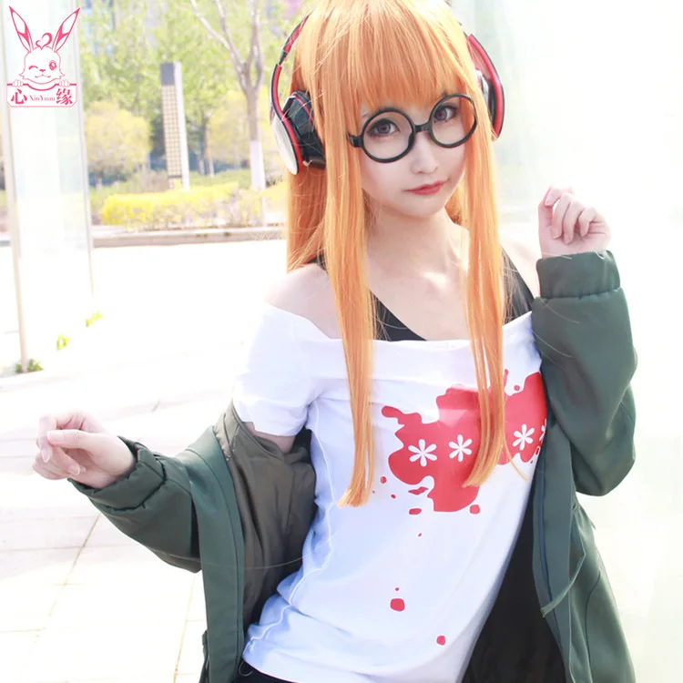 Anime P5 Persona 5 Futaba Sakura Game Cosplay Costumes Coat + Top + Shorts + Socks Glasses Set Wig Earphone Halloween Party
Anime P5 Persona 5 Futaba Sakura Game Cosplay Costumes Coat + Top + Shorts + Socks Glasses Set Wig Earphone Halloween Party