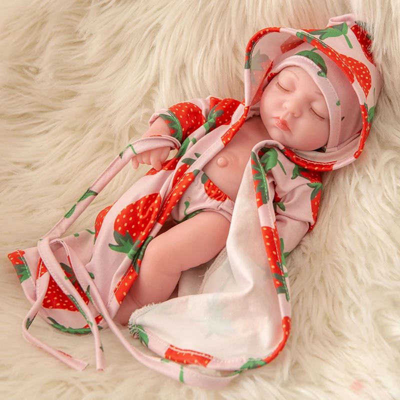 Closed eyes 10 Inch 25cm Silicone vinyl Reborn Baby Doll Realistic Handmade bebe girl Boneca Kids Reborn Babies Christmas Gift
Closed eyes 10 Inch 25cm Silicone vinyl Reborn Baby Doll Realistic Handmade bebe girl Boneca Kids Reborn Babies Christmas Gift