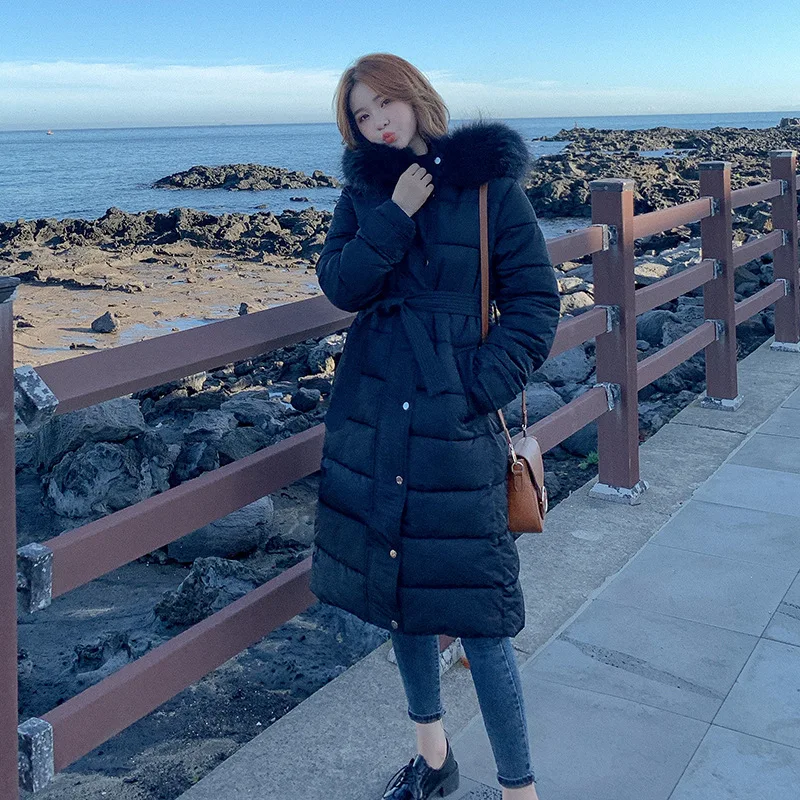 Winter Long over-the-Knee down Jacket Cotton-padded Clothes Women's 2019 Korean-style Slim Fit Lace-up Cotton-padded Clothes Hon
Winter Long over-the-Knee down Jacket Cotton-padded Clothes Women's 2019 Korean-style Slim Fit Lace-up Cotton-padded Clothes Hon