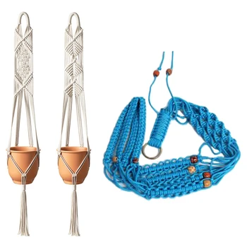 2 Pcs Plant Hanger Hanging Seeder Wall Art Bohemian Flower Pot Net Bag & 1 Pcs Pot Holder Hanging Basket Pocket
2 Pcs Plant Hanger Hanging Seeder Wall Art Bohemian Flower Pot Net Bag & 1 Pcs Pot Holder Hanging Basket Pocket