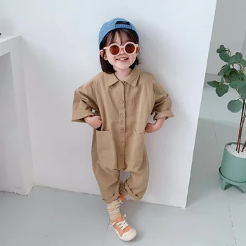 2019 Children Autumn Winter Button Lapel Long Sleeves Solid Color Girls Boys Denim Jumpsuit Climb Soft Romper
2019 Children Autumn Winter Button Lapel Long Sleeves Solid Color Girls Boys Denim Jumpsuit Climb Soft Romper