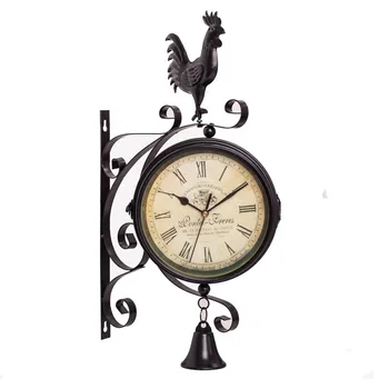 Outdoor Garden Wall Station Clock Double Sided Cockerel Vintage Retro Home Decor WF106
Outdoor Garden Wall Station Clock Double Sided Cockerel Vintage Retro Home Decor WF106