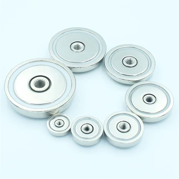 Ultra Strong Salvage Magnet Pot Imanes Strongest Permanent Powerful Magnetic with internal thread hole NdFeB dia16mm to dia48mm
Ultra Strong Salvage Magnet Pot Imanes Strongest Permanent Powerful Magnetic with internal thread hole NdFeB dia16mm to dia48mm