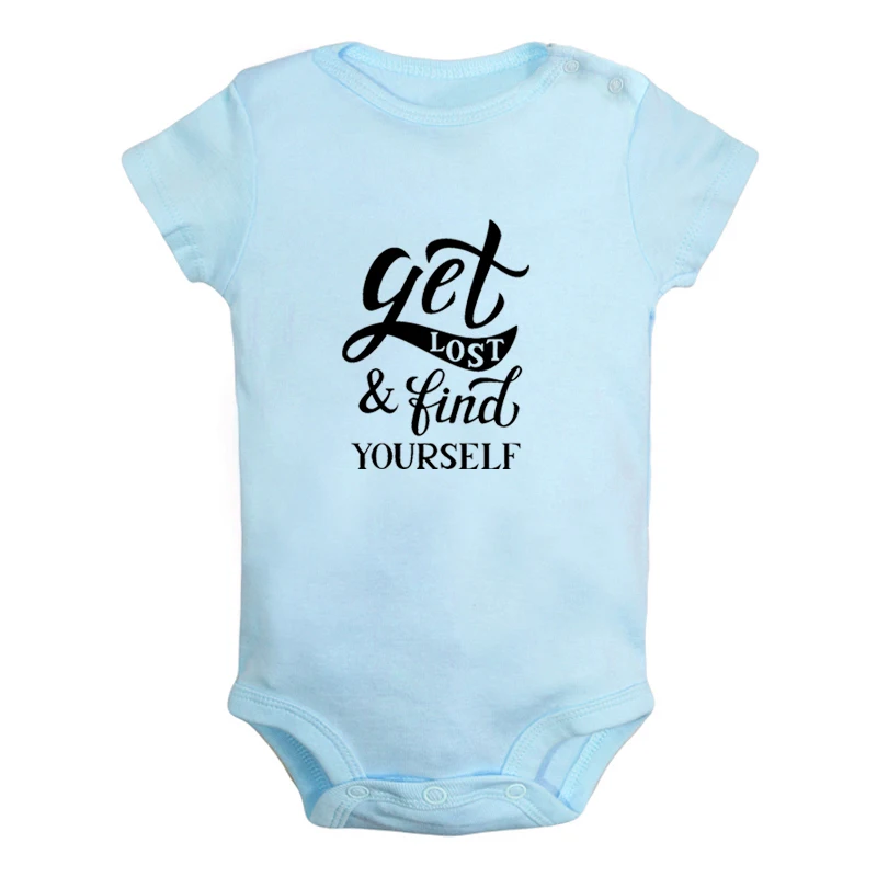 

Get Lost and Find Yourself Home Sweet Home Printed Newborn Baby Girl Boys Clothes Short Sleeve Romper Outfits 100% Cotton