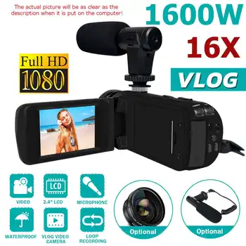 1080P Video Camera Camcorder Digital Vlogging Camera Recorder 24MP 2.4 inch LCD 18X Digital Zoom Recordor With Microphone
1080P Video Camera Camcorder Digital Vlogging Camera Recorder 24MP 2.4 inch LCD 18X Digital Zoom Recordor With Microphone
