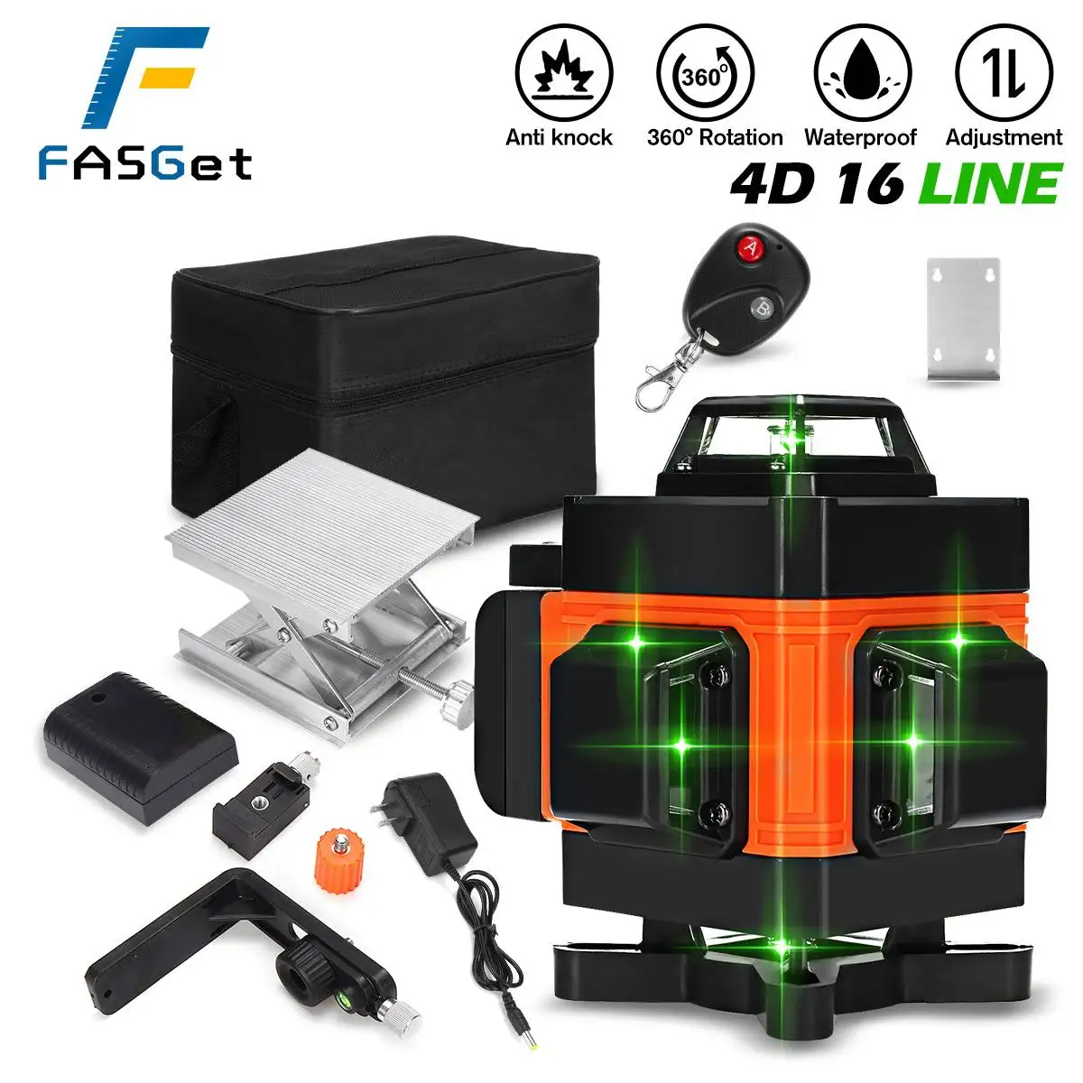 16 Lines 4D Laser Level green line SelfLeveling 360 Horizontal And Vertical Super Powerful Laser level green Beam laser level
16 Lines 4D Laser Level green line SelfLeveling 360 Horizontal And Vertical Super Powerful Laser level green Beam laser level