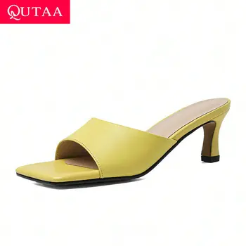 QUTAA 2020 Cow Leather Summer Hollow Ladies Pumps Peep Toe Slingback Sandals Sexy Thin High Heel Slip on Women Shoes Size 34-39
QUTAA 2020 Cow Leather Summer Hollow Ladies Pumps Peep Toe Slingback Sandals Sexy Thin High Heel Slip on Women Shoes Size 34-39
