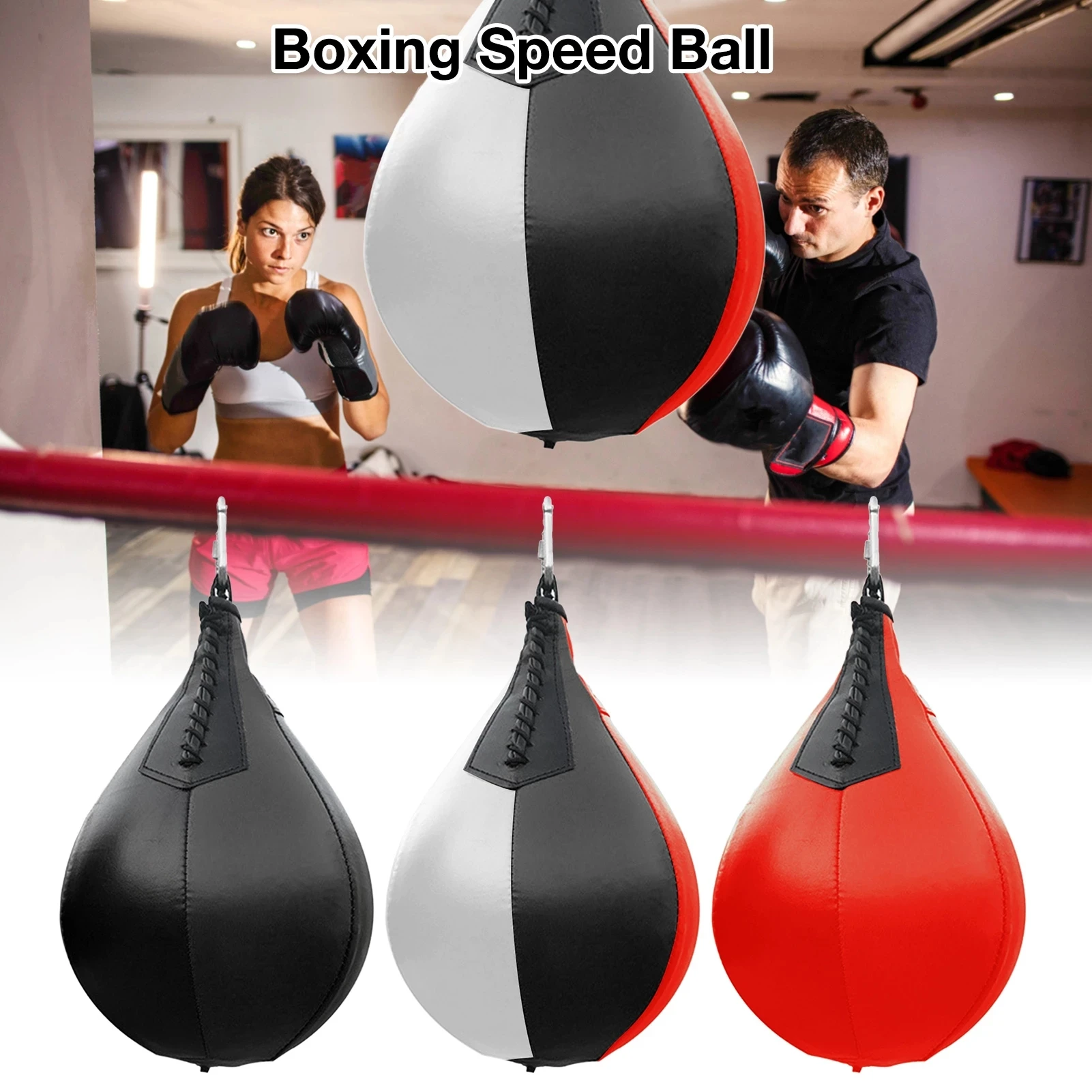 Фото 1Pcs Swivel Speed Ball Fitness Boxing Pear Set For Thai Reflex MMA Punching Bag Accessory -40 | Спорт и развлечения