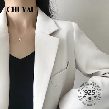 Chuyau 925 Sterling Silver Good Luck Letter Pendant Necklaces Small Gold Round Elegant Necklaces For Women Fine Jewelry Gift
Chuyau 925 Sterling Silver Good Luck Letter Pendant Necklaces Small Gold Round Elegant Necklaces For Women Fine Jewelry Gift