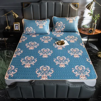 Floral Bed Cover Soft Mattress Protector Mattress Size Mattress Cover Latex Mat Three-piece Foldable Ice Silk Mat
Floral Bed Cover Soft Mattress Protector Mattress Size Mattress Cover Latex Mat Three-piece Foldable Ice Silk Mat