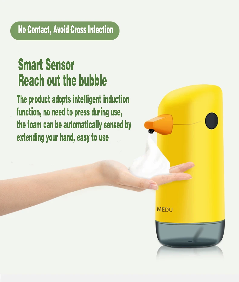 

Диспенсер для мыла с умным автоматическим датчиком, умный дозатор для мыла в ванную комнату, белый, из АБС-пластика, с аккумулятором