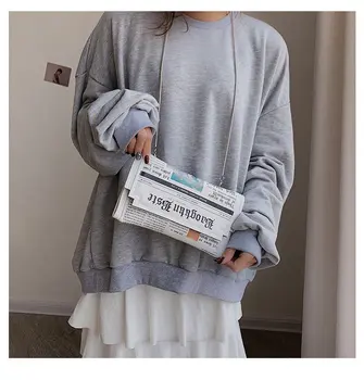 Newspapers modeling day clutch bags letter envelope bag casual shoulder bag purse evening bags with clothing wallet
Newspapers modeling day clutch bags letter envelope bag casual shoulder bag purse evening bags with clothing wallet