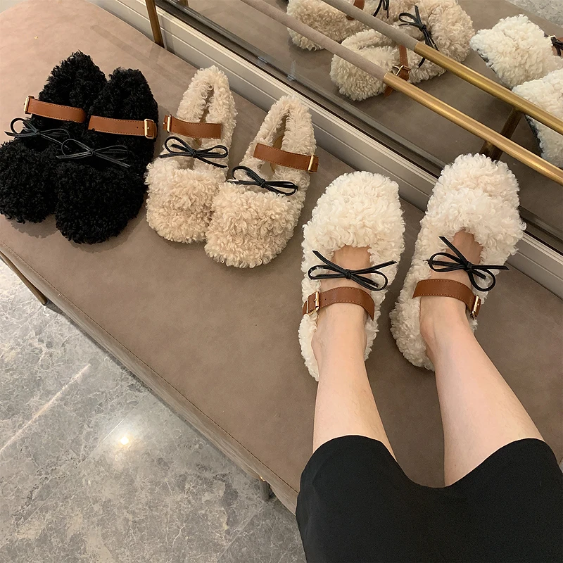 Autumn Winter Women Flats Warm Fur Comfort Cotton Shoes Woman Loafers Sweet Single Shoes Round Toe plus velvet Ballet Shoes
Autumn Winter Women Flats Warm Fur Comfort Cotton Shoes Woman Loafers Sweet Single Shoes Round Toe plus velvet Ballet Shoes