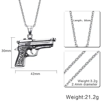 FXM CCE49 stainless steel necklace hot sell gold color top quality single women 42mm Pistol gift women jewelry
FXM CCE49 stainless steel necklace hot sell gold color top quality single women 42mm Pistol gift women jewelry