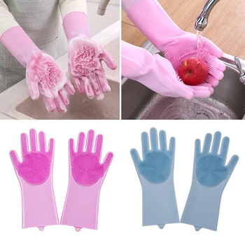 Reusable Silicone Dish Washing Cleaning Scrub Gloves Multifunction Silicone Dishwashing Gloves for Kitchen Household Accessories
Reusable Silicone Dish Washing Cleaning Scrub Gloves Multifunction Silicone Dishwashing Gloves for Kitchen Household Accessories