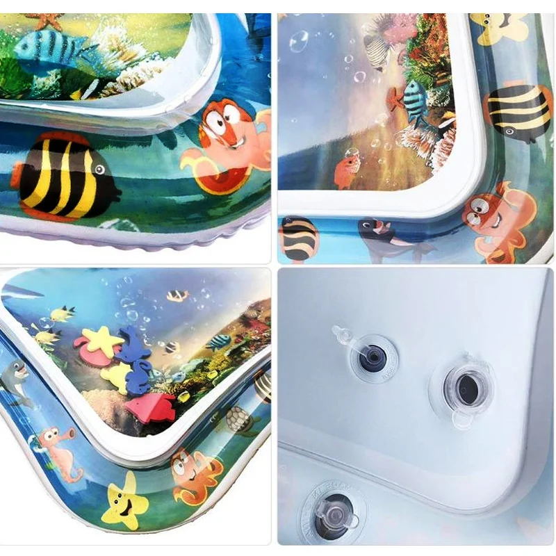 2020 Inflatable Infants Tummy Time Activity Mat Baby Play Water Mat Toys for Baby Fun Activity Play Center Baby Toddler Toys