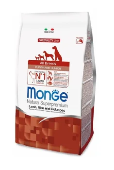 MONGE MONGE SPECIALITY DOG PUPPY & JUNIOR for puppies of all breeds with lamb, rice and potatoes
MONGE MONGE SPECIALITY DOG PUPPY & JUNIOR for puppies of all breeds with lamb, rice and potatoes