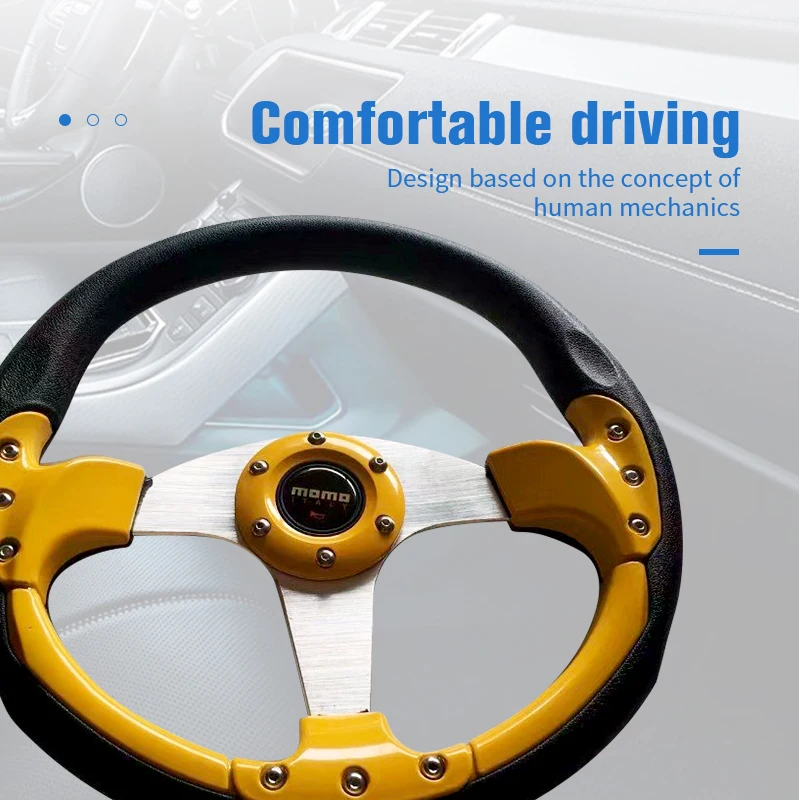 High Quality 14 Inch 350MM Universal Car Sport Steering Wheel With Logo Auto Racing Game Type Aluminum+PVC 6 Colors
High Quality 14 Inch 350MM Universal Car Sport Steering Wheel With Logo Auto Racing Game Type Aluminum+PVC 6 Colors