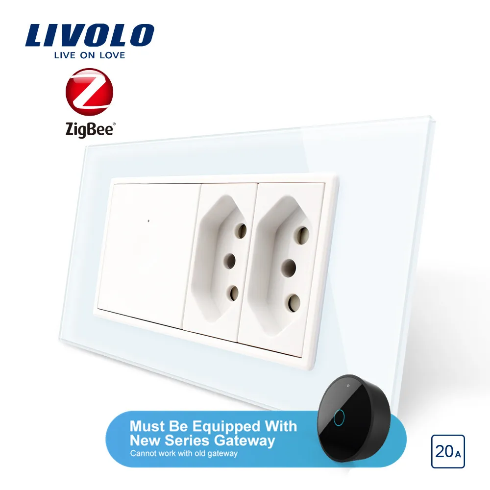 Livolo US/AU Standard New SeriesWall Smart wifi app,1Gang 1Way zigbee&2 brazil 20A, aleax,google home ,plastic key,without logo 
Livolo US/AU Standard New SeriesWall Smart wifi app,1Gang 1Way zigbee&2 brazil 20A, aleax,google home ,plastic key,without logo