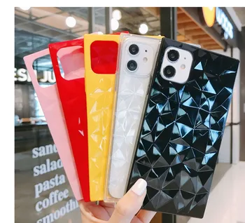 100Pcs Square Solid Color iPhone Cases For iphone 11 Pro Max X XR XS Max SE2 8 7 6 6S Plus Diamond Pattern Soft TPU Cover
100Pcs Square Solid Color iPhone Cases For iphone 11 Pro Max X XR XS Max SE2 8 7 6 6S Plus Diamond Pattern Soft TPU Cover