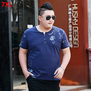 Summer large size tide men's clothing plus size 7XL simple printing short sleeve t-shirt daily T wave 6XL
Summer large size tide men's clothing plus size 7XL simple printing short sleeve t-shirt daily T wave 6XL