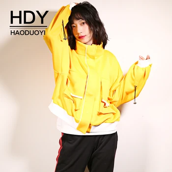 HDY Haoduoyi Personality Casual Wind Tool High Collar Lantern Sleeves Large Pocket Design Female Oversize Jacket
HDY Haoduoyi Personality Casual Wind Tool High Collar Lantern Sleeves Large Pocket Design Female Oversize Jacket