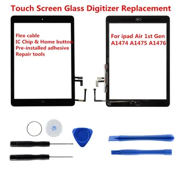 New for iPad Air 1 iPad 5 Touch Screen Digitizer and Home Button Front Glass Display Touch Panel Replacement A1474 A1475 A1476
New for iPad Air 1 iPad 5 Touch Screen Digitizer and Home Button Front Glass Display Touch Panel Replacement A1474 A1475 A1476