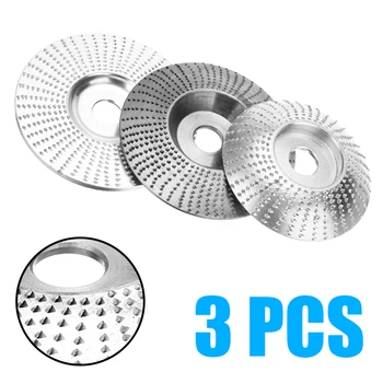 3Pcs Silver Tungsten Carbide Angle Grinder Wood Sanding Carving Shaping Disc Rotary Tool Abrasive Disc Plane/Inclined Plane/Arc
3Pcs Silver Tungsten Carbide Angle Grinder Wood Sanding Carving Shaping Disc Rotary Tool Abrasive Disc Plane/Inclined Plane/Arc
