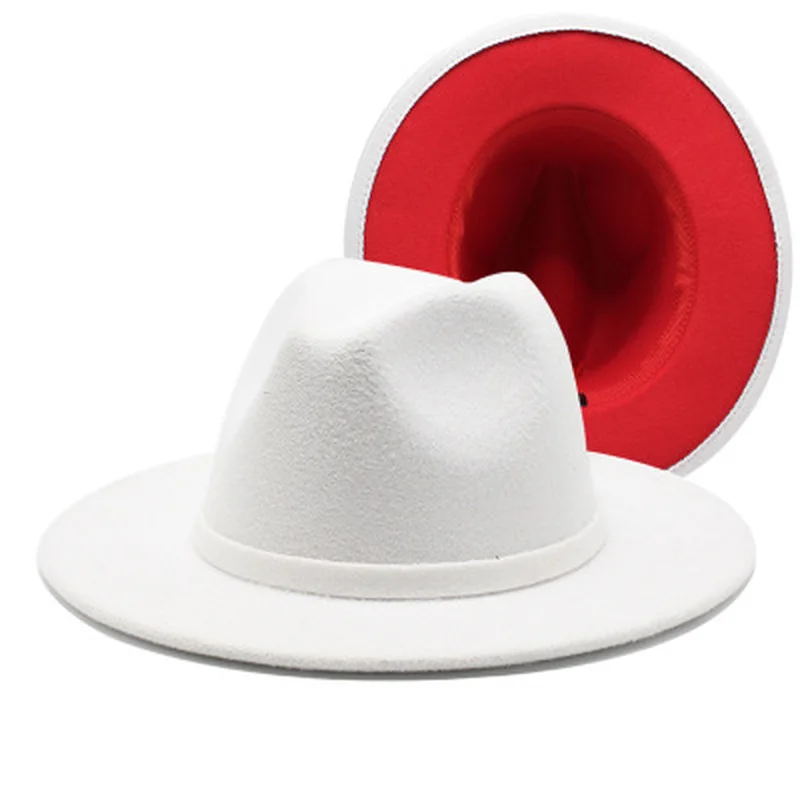 winter hats women men solid color with band two different color inside fedora hats felted wide brim simple white black women hat
winter hats women men solid color with band two different color inside fedora hats felted wide brim simple white black women hat