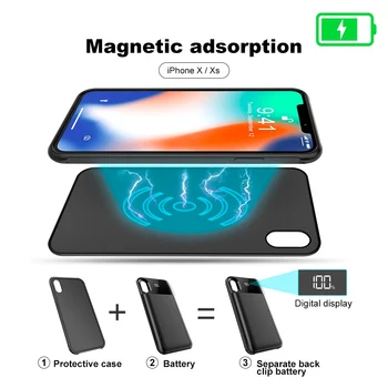 Magnetic Battery Case Power Bank 5500mAh Wireless Charging Powerbank For iphone xr xs max xs X External Battery power case
Magnetic Battery Case Power Bank 5500mAh Wireless Charging Powerbank For iphone xr xs max xs X External Battery power case