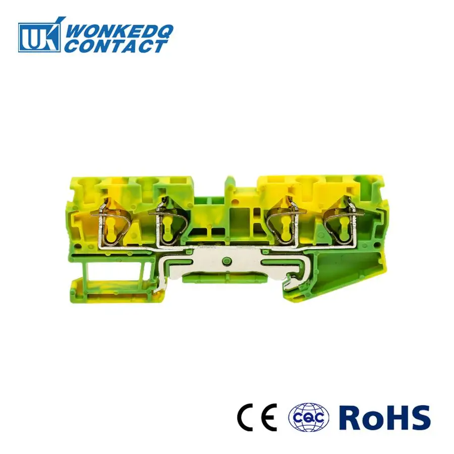 Din Rail Terminal Blocks 10Pcs ST-4QUATTRO PE Connectors Return Pull Type Four Conductor Spring Ground Terminal Blocks
Din Rail Terminal Blocks 10Pcs ST-4QUATTRO PE Connectors Return Pull Type Four Conductor Spring Ground Terminal Blocks