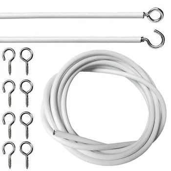 Window Curtain Hooks Net Hang Curtain Wire Window Cord Cable String Set With 5 Fish Eyes 5 Hooks Curtain Decoration Accessories
Window Curtain Hooks Net Hang Curtain Wire Window Cord Cable String Set With 5 Fish Eyes 5 Hooks Curtain Decoration Accessories