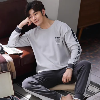 Summer Men Pajamas Set Cotton Dark Grey Sleepwear Loose Large Size Homewear Casual Two Piece Set Beam Foot Teenager Loose Pajama
Summer Men Pajamas Set Cotton Dark Grey Sleepwear Loose Large Size Homewear Casual Two Piece Set Beam Foot Teenager Loose Pajama