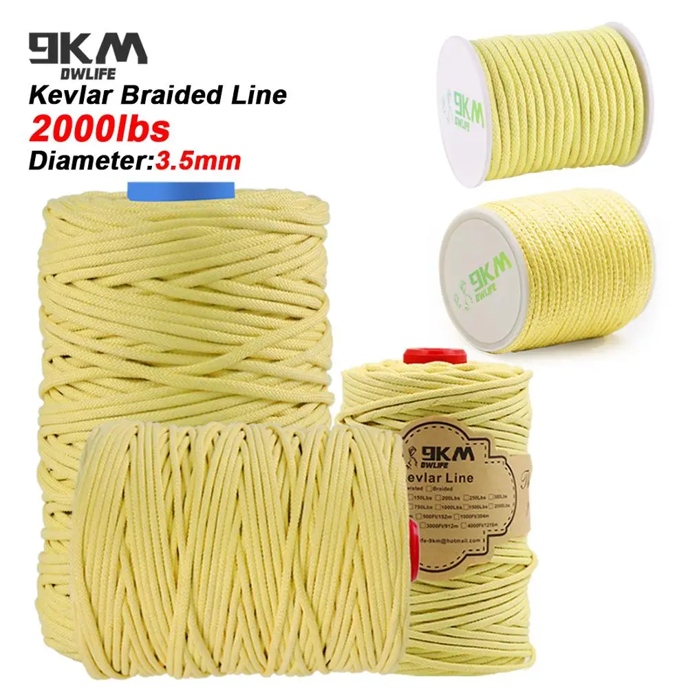 Kevlar Braided Line 2000Lbs Fishing Line Outdoor Tool Camping Hiking High Quality Refractory Backpacking Assist Cord 50ft~1000ft
Kevlar Braided Line 2000Lbs Fishing Line Outdoor Tool Camping Hiking High Quality Refractory Backpacking Assist Cord 50ft~1000ft