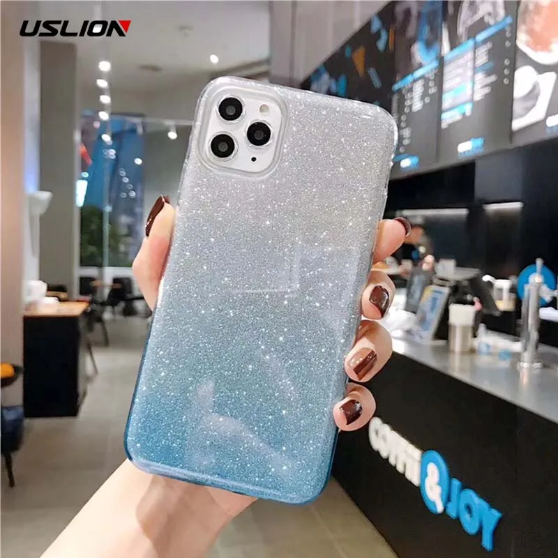 USLION Gradient Color Bling Phone Cover For iPhone 11 Pro Max Soft TPU Back Case For iPhone 11 Soft TPU Back Case Glitter Shell
USLION Gradient Color Bling Phone Cover For iPhone 11 Pro Max Soft TPU Back Case For iPhone 11 Soft TPU Back Case Glitter Shell