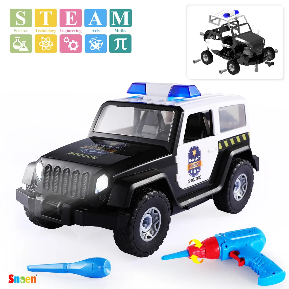 Take Apart Toys Police Car STEM Construction Building Toys Kit with Sounds & Lights, Learning Play Set w/ Electric Drill & Tool
Take Apart Toys Police Car STEM Construction Building Toys Kit with Sounds & Lights, Learning Play Set w/ Electric Drill & Tool