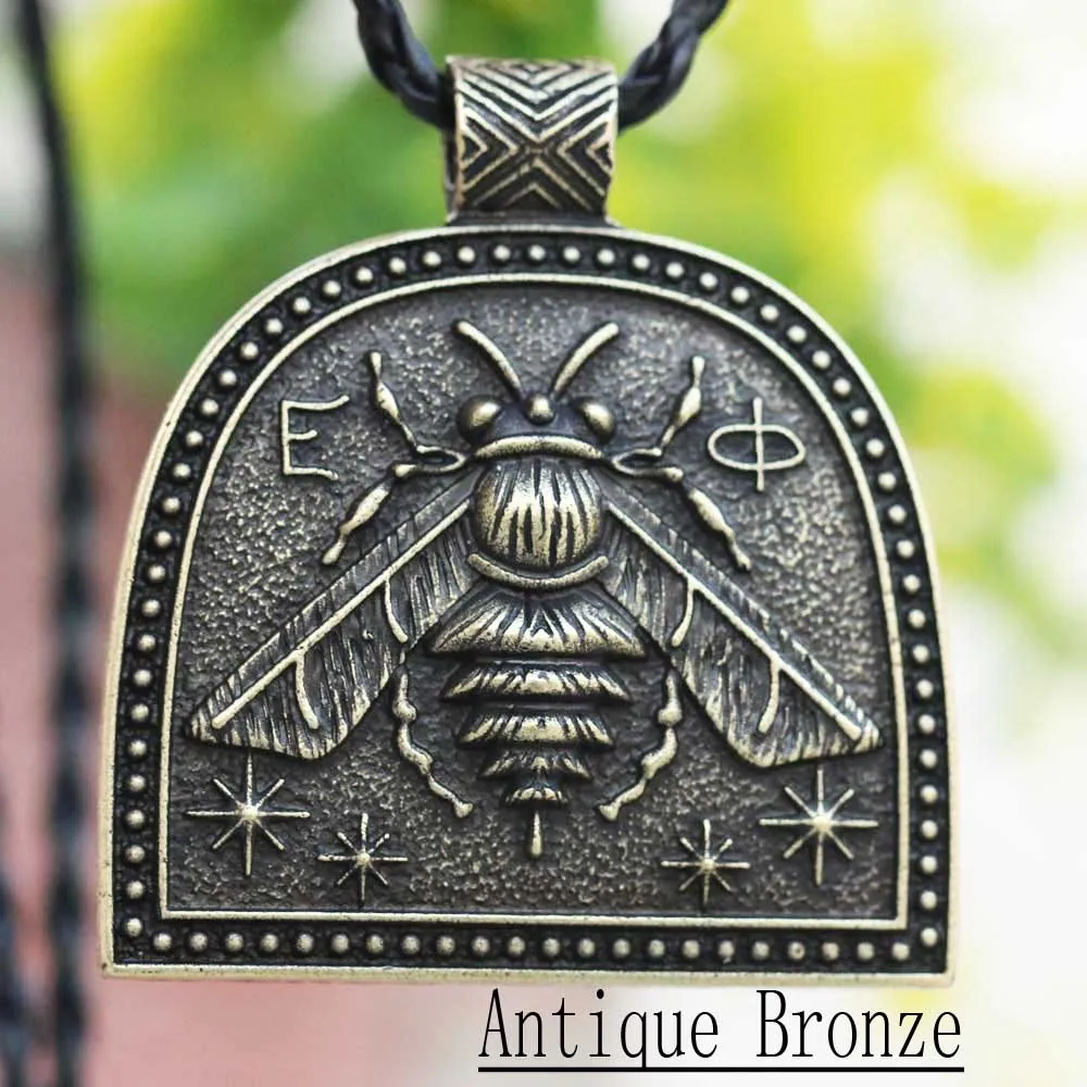 Medallion Bee Necklace Mens Vintage Style Diligenc Bumble Jewelry Dropship | Украшения и аксессуары